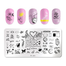 Load image into Gallery viewer, PICT YOU Halloween Nail Stamping Plates Pumpkin Flowers Animal Tropical Geometry Pattern Nail Art Image Lace Stamp Templates