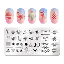 Load image into Gallery viewer, PICT YOU Halloween Nail Stamping Plates Pumpkin Flowers Animal Tropical Geometry Pattern Nail Art Image Lace Stamp Templates