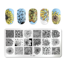 Load image into Gallery viewer, PICT YOU Halloween Nail Stamping Plates Pumpkin Flowers Animal Tropical Geometry Pattern Nail Art Image Lace Stamp Templates