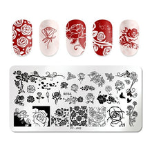 Load image into Gallery viewer, PICT YOU Halloween Nail Stamping Plates Pumpkin Flowers Animal Tropical Geometry Pattern Nail Art Image Lace Stamp Templates