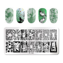 Load image into Gallery viewer, PICT YOU Halloween Nail Stamping Plates Pumpkin Flowers Animal Tropical Geometry Pattern Nail Art Image Lace Stamp Templates