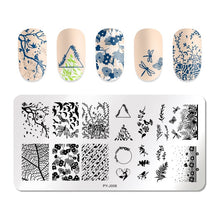 Load image into Gallery viewer, PICT YOU Halloween Nail Stamping Plates Pumpkin Flowers Animal Tropical Geometry Pattern Nail Art Image Lace Stamp Templates