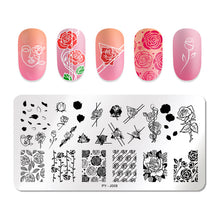 Load image into Gallery viewer, PICT YOU Halloween Nail Stamping Plates Pumpkin Flowers Animal Tropical Geometry Pattern Nail Art Image Lace Stamp Templates