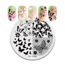 Load image into Gallery viewer, PICT YOU Halloween Nail Stamping Plates Pumpkin Flowers Animal Tropical Geometry Pattern Nail Art Image Lace Stamp Templates