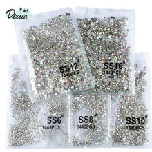 Load image into Gallery viewer, High light AAA rhinestone crystal AB clear SS3-SS40(1.3mm-8.4mm) Non Hotfix flatback Rhinestones for Nails 3D nail art  gems045