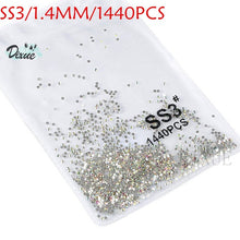 Load image into Gallery viewer, High light AAA rhinestone crystal AB clear SS3-SS40(1.3mm-8.4mm) Non Hotfix flatback Rhinestones for Nails 3D nail art  gems045