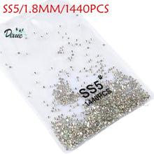 Load image into Gallery viewer, High light AAA rhinestone crystal AB clear SS3-SS40(1.3mm-8.4mm) Non Hotfix flatback Rhinestones for Nails 3D nail art  gems045