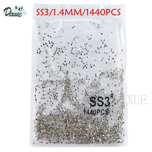 High light AAA rhinestone crystal AB clear SS3-SS40(1.3mm-8.4mm) Non Hotfix flatback Rhinestones for Nails 3D nail art  gems045