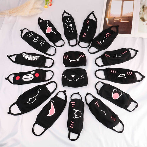 1PCS Cotton Dustproof Mouth Face Mask Anime Cartoon Kpop Lucky Bear Women Men Muffle Face Mouth Masks