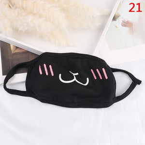 1PCS Cotton Dustproof Mouth Face Mask Anime Cartoon Kpop Lucky Bear Women Men Muffle Face Mouth Masks